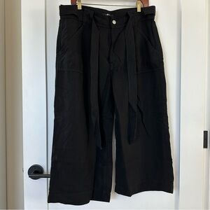 7 For All Mankind Black Wide-Leg Pants